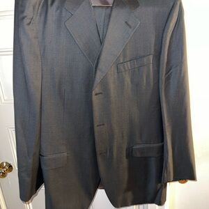 Pre-Owned Canali  Made For Bloomingdales Three Piece Wool Olive Suit 44L